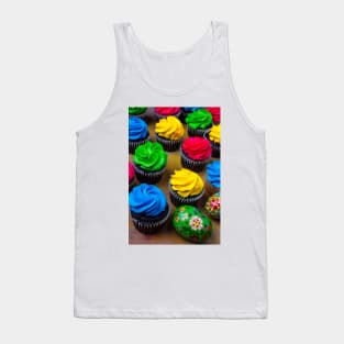 Cupcakes And Painted Eggs Tank Top